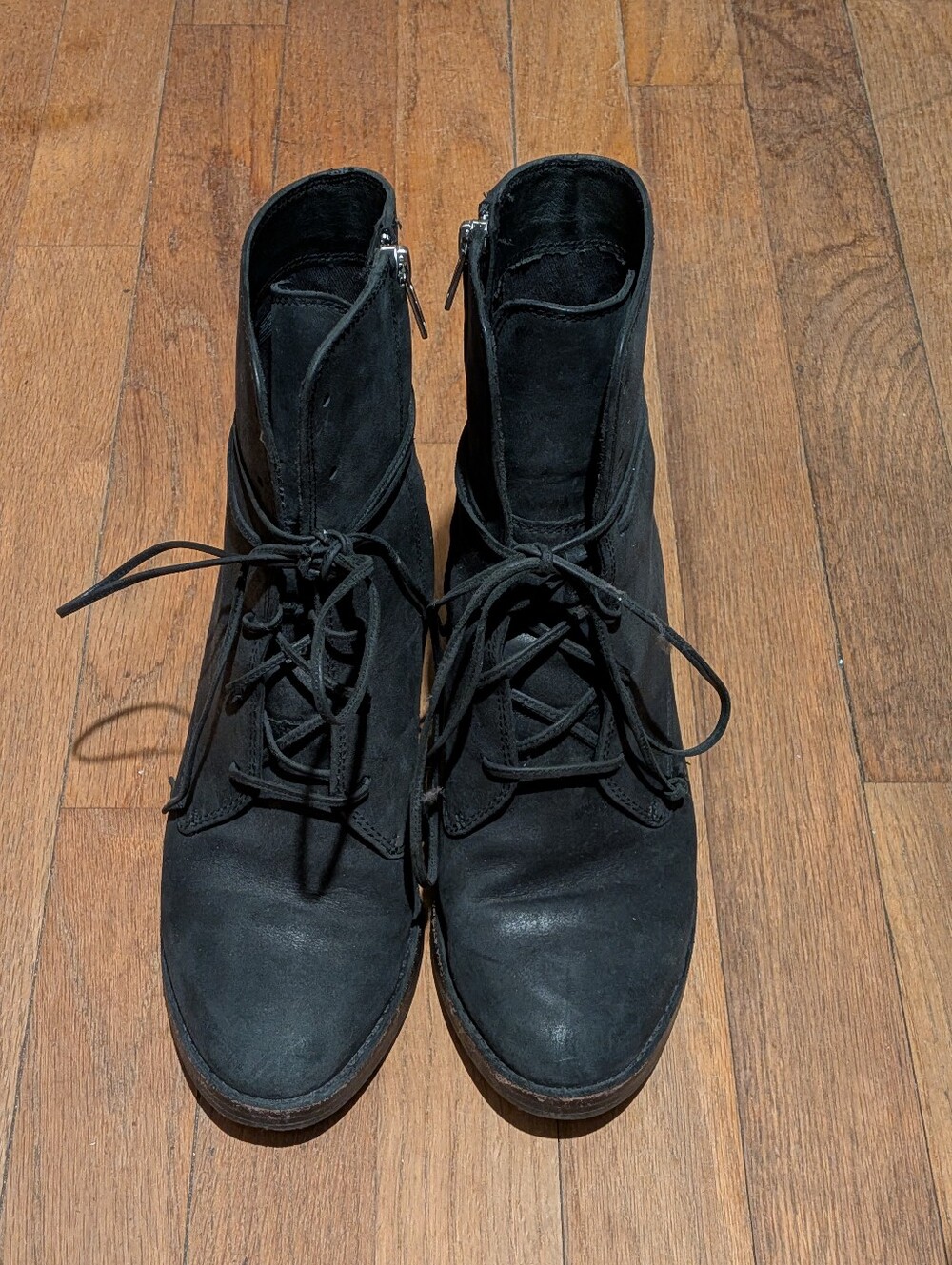 Ugg Oriana Heeled Black Leather Boots Size 6.5